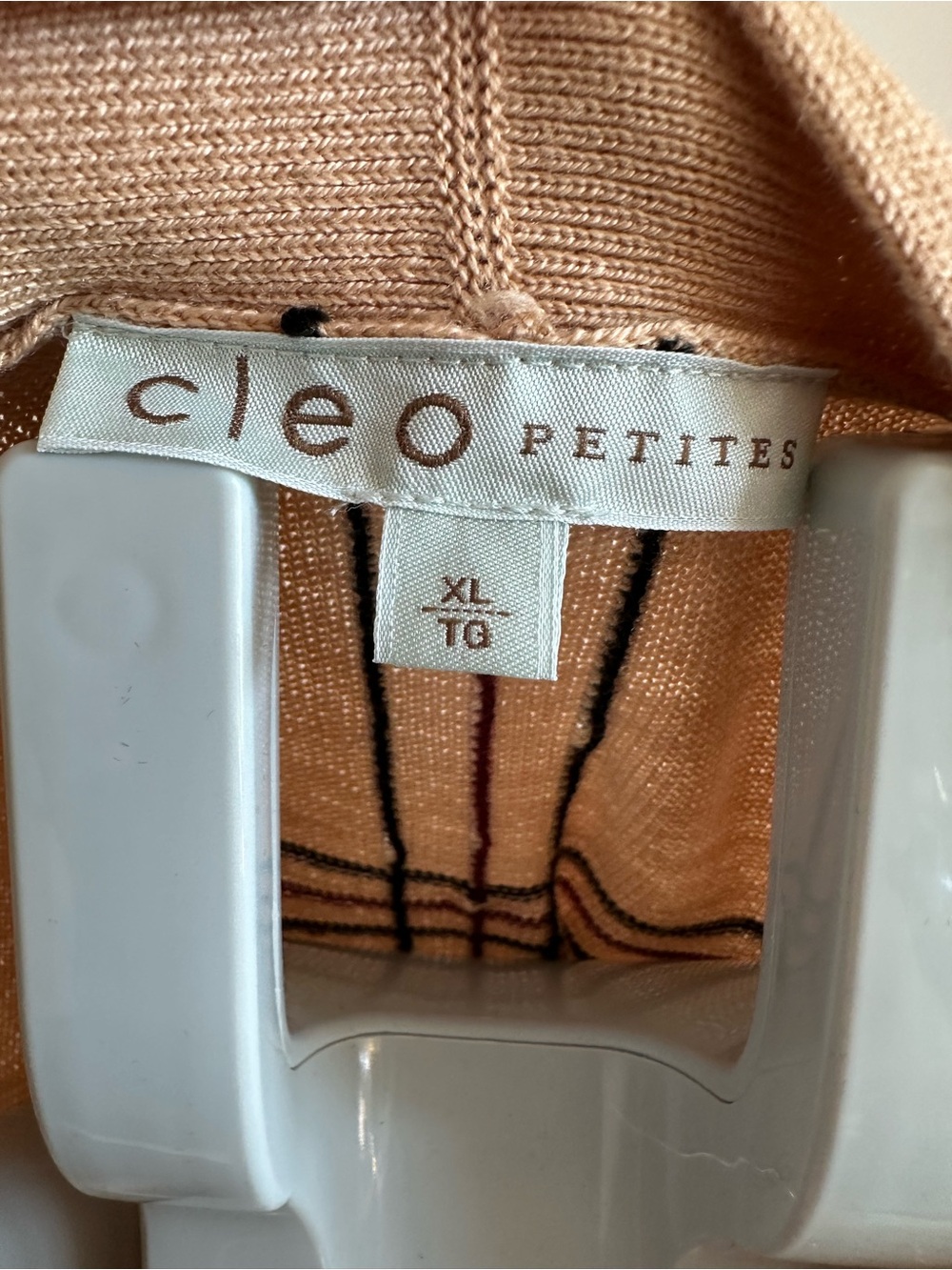 cleo Tan Plaid V-Neck Button Cardigan - Picture 5 of 8